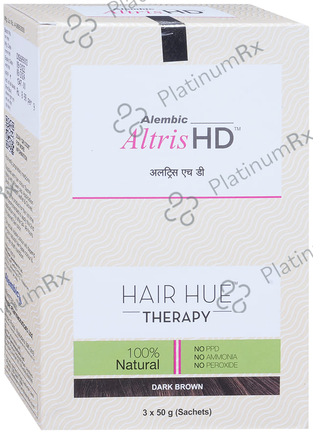 Altris HD Hair Hue Therapy Colour Dark Brown Sachet 3s