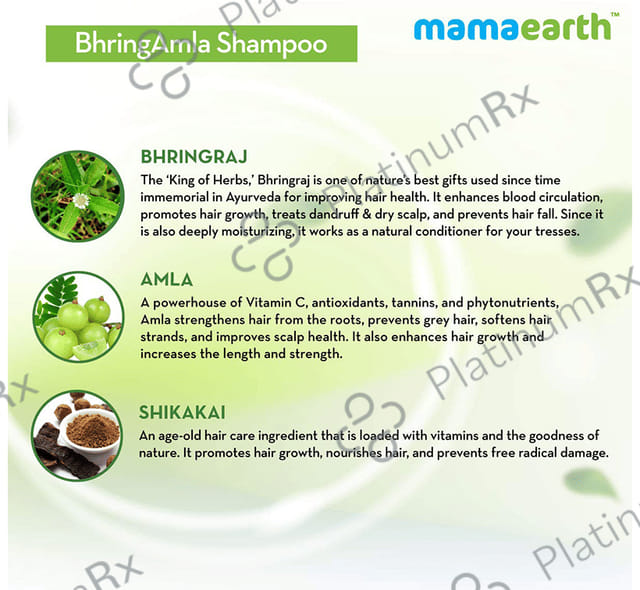 Mamaearth BhringAmla Shampoo for Healthy Hair - SLS & Paraben-Free