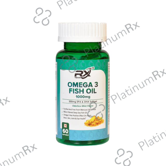 Team Rx Omega 3 Fish Oil 1000mg Soft Gels