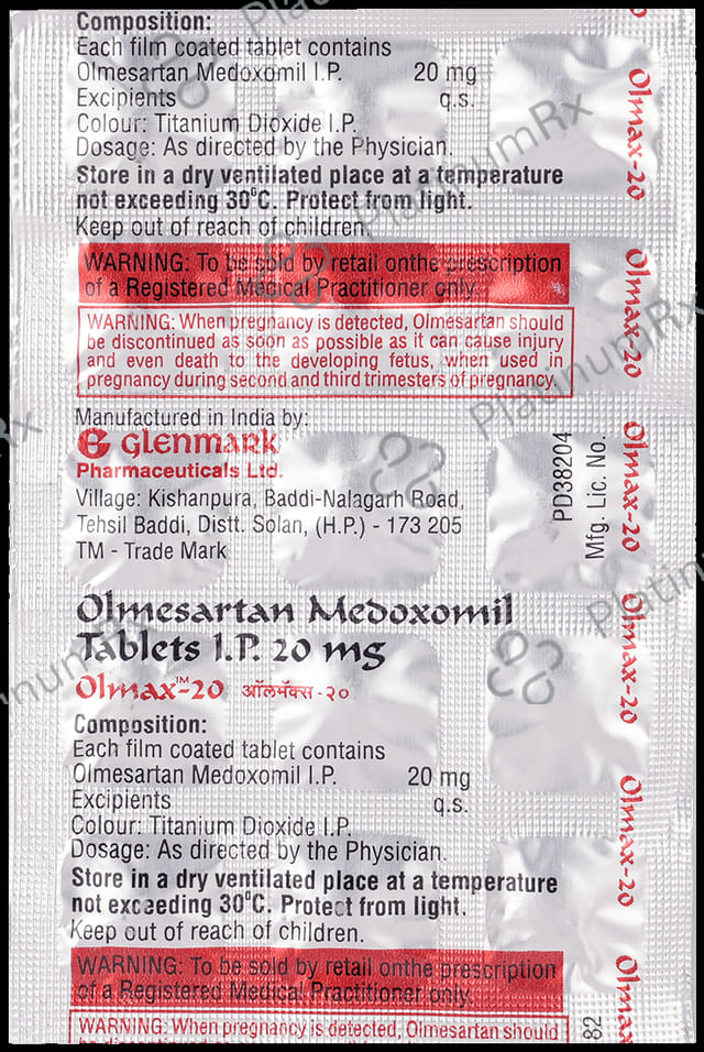 Olmax 20mg Tablet 15s