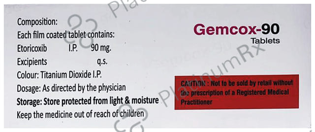 Gemcox 90mg Tablet 10s