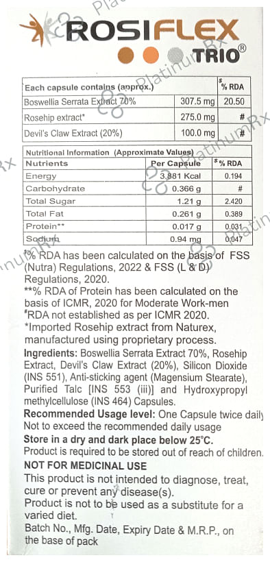 Rosiflex Trio Capsule 14s