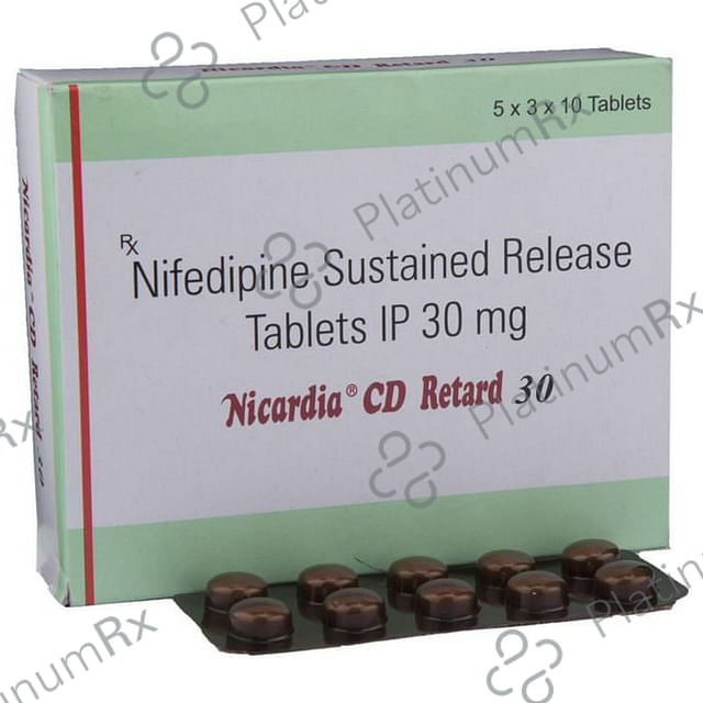 Nicardia CD Retard 30mg Tablet SR 10s