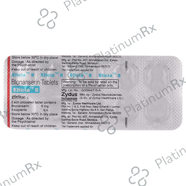 Elicia 8mg Tablet 10s