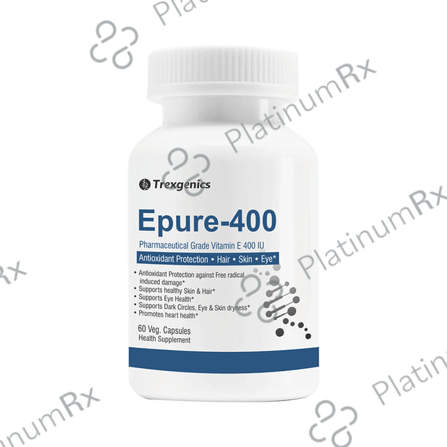 Trexgenics Epure Vitamin E 400mg Veg Capsule 60s