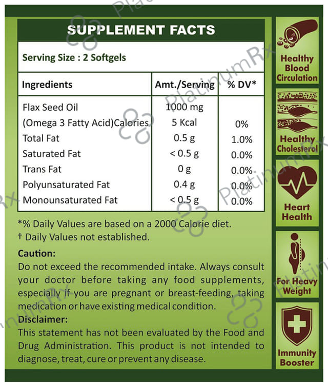 Geofresh Plant Based & Organic Omega 3 Softgel Capsule 60s