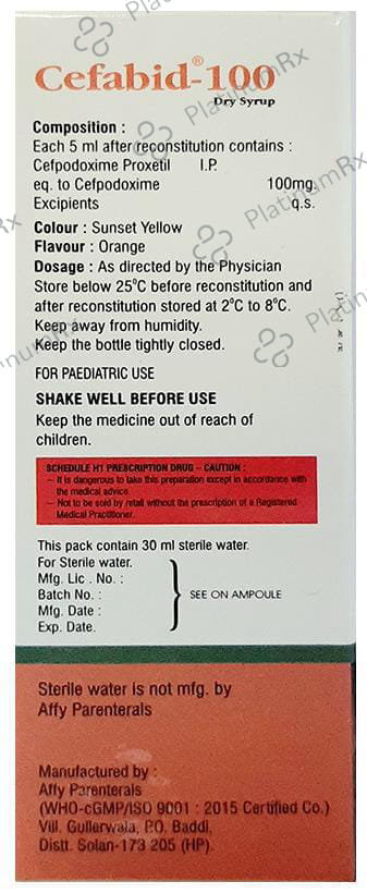 Cefabid 100 Dry Syrup