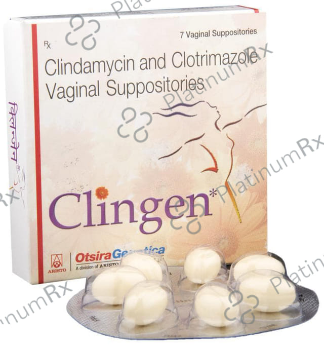 Clingen 100/100mg Vaginal Suppository 7s