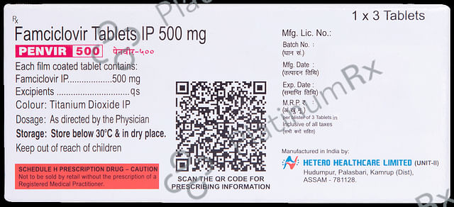 Penvir 500mg Tablet 3s