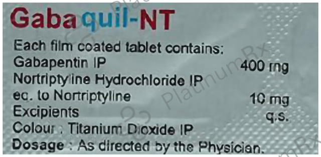 Gabaquil NT 400mg/10mg Tablet