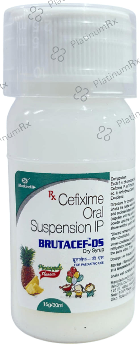 Brutacef DS 100mg Pineapple Dry Syrup 30ml