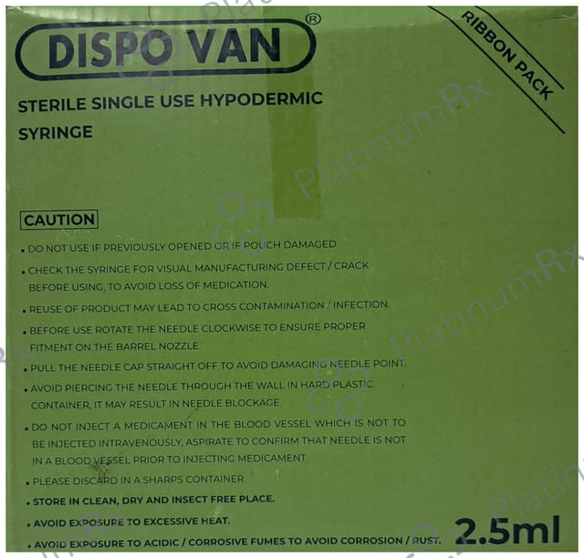 Dispovan Syringe with Needle 23G (1 x 2.5ml)