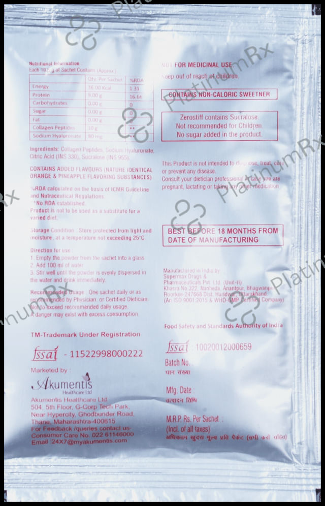 Zerostiff Sachet Orange Pineapple 10.5gm