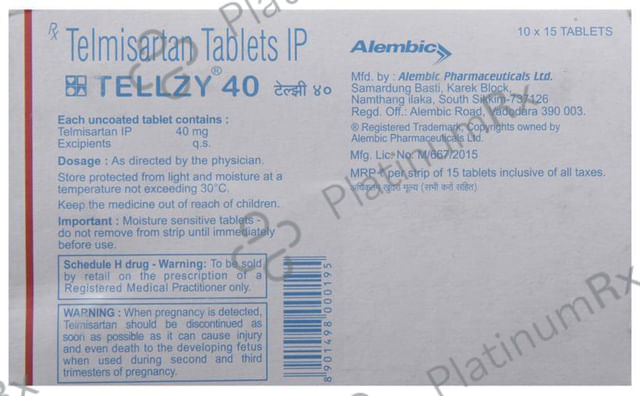 Tellzy 40mg Tablet 15s