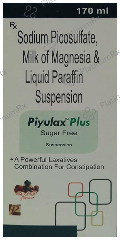 Piyulax Plus Oral Suspension Mixed Fruit Sugar Free 170ml