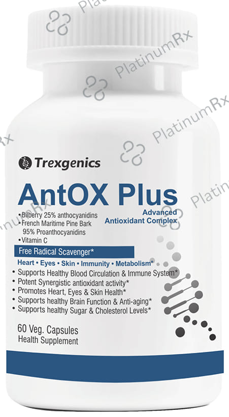 Trexgenics Antox Plus Bilberry Pine Bark Veg. Capsules
