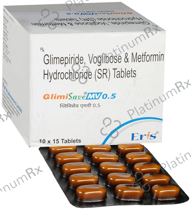 Glimisave MV 0.5/500/0.2mg Tablet SR 15s