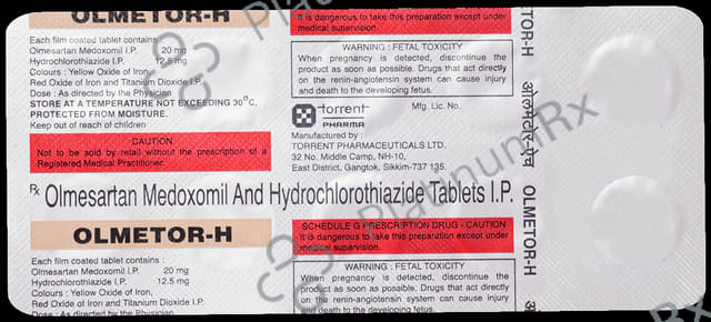 Olmetor H 12.5/20mg Tablet 10s