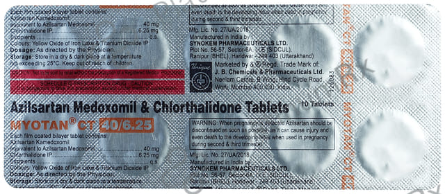 Myotan CT 40/6.25mg Tablet 10s
