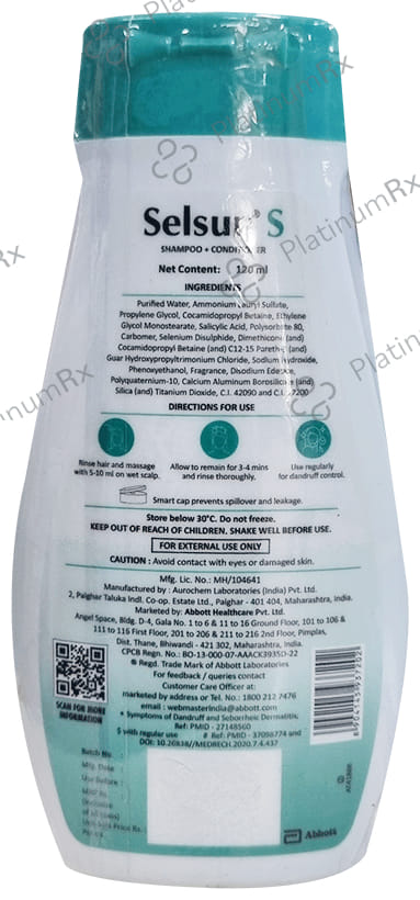 Selsun S 2 in 1 Shampoo+Conditioner 120ml