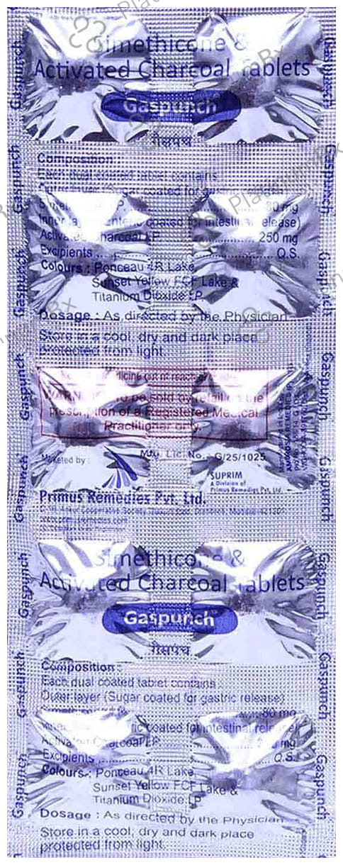 Gaspunch 250/80mg Tablet 10s