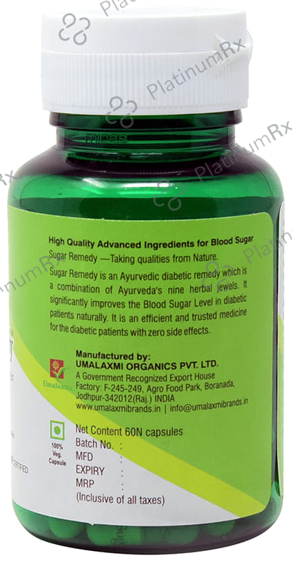Umalaxmi Sugar Remedy Pure Veg Capsule