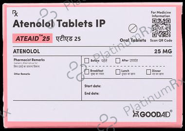 Ateaid 25mg Tablet 14s
