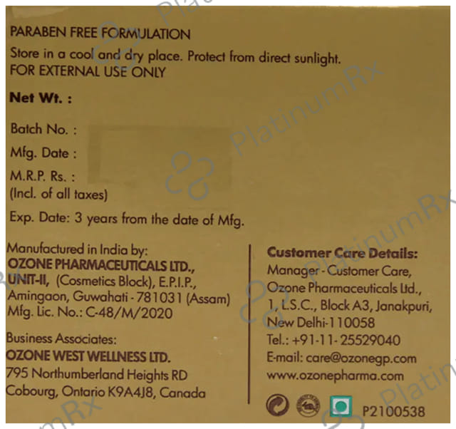Ozone Glo Radiance Replenishing Face Pack 200 gm