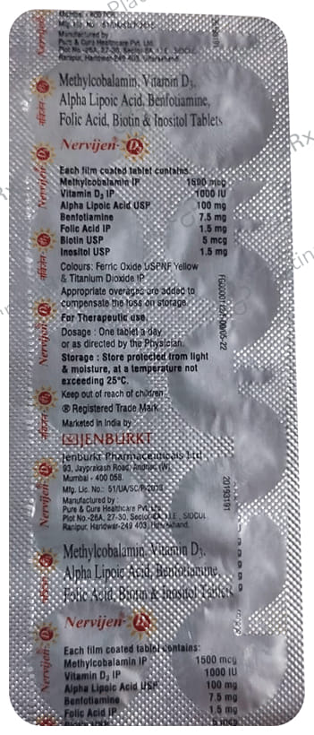 Nervijen D3 1500/100mcg Tablet 10s
