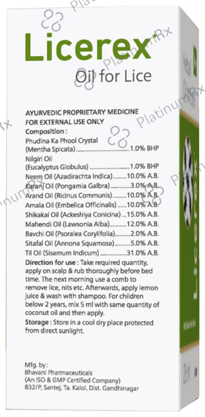 Licerex Herbal Oil for Lice (25ml Each) 1 Bottle