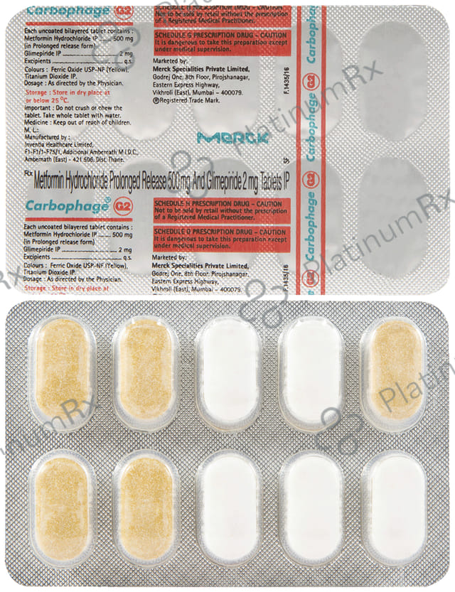 Carbophage G2 2/500mg Tablet PR 10s