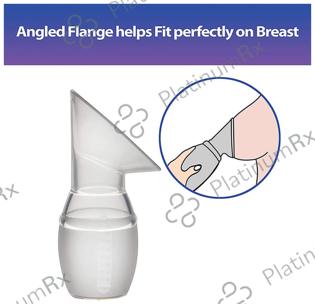 LuvLap Silicone Manual Breast Milk Saver Pump White