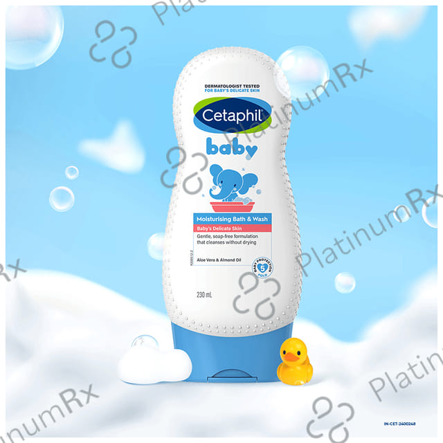 Cetaphil Baby Moisturising Bath & Wash with Aloe Vera & Almond Oil 230ml