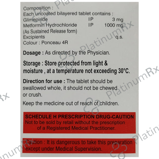 Glimecaid-M 3 Forte Tablet SR