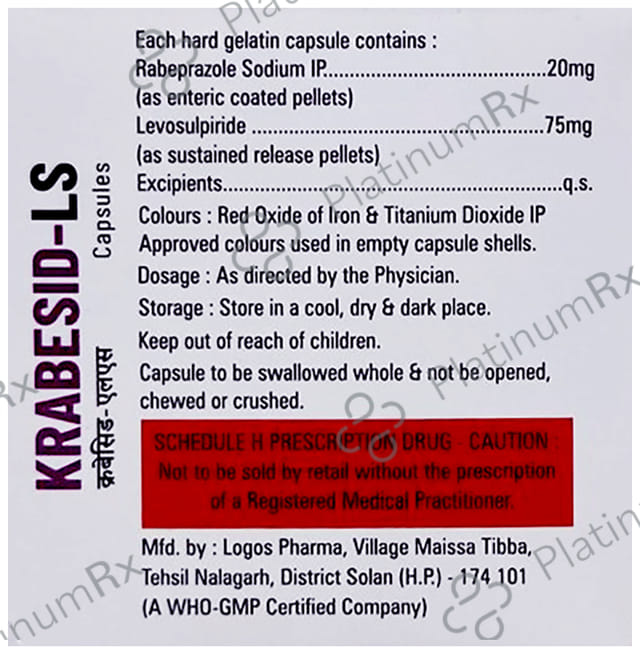 Krabesid 75/20mg LS Capsule SR 10s