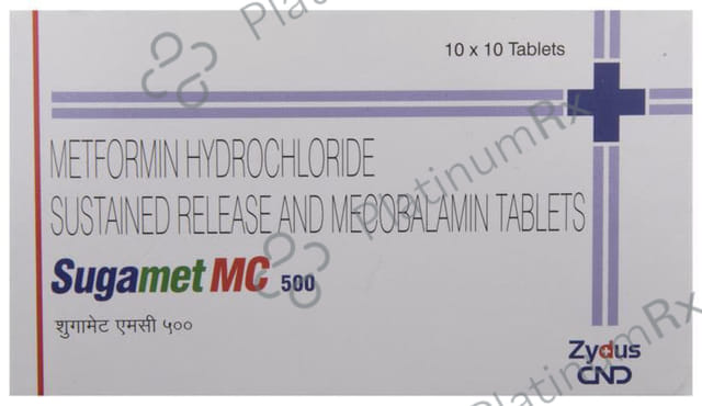 Sugamet MC 500mg Tablet SR 10s