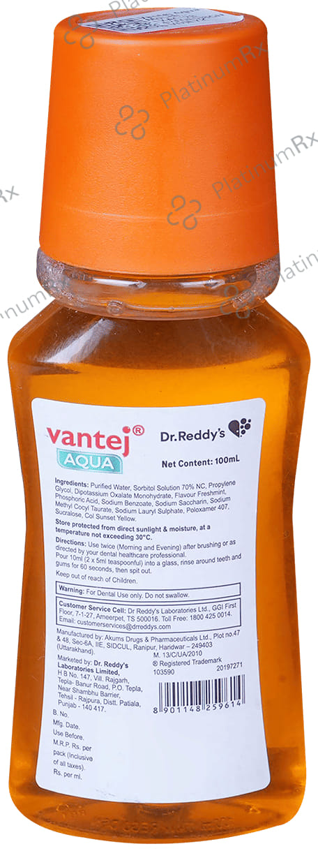 Vantej Aqua Mouth Wash 100ml