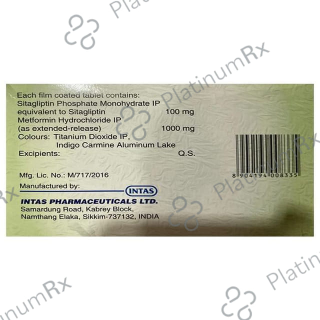 Sitara M 100/1000mg Tablet ER 10s