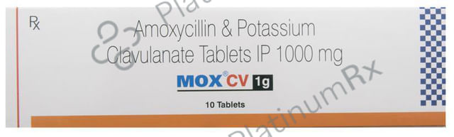 Mox CV 1G 875/125mg Tablet 10s
