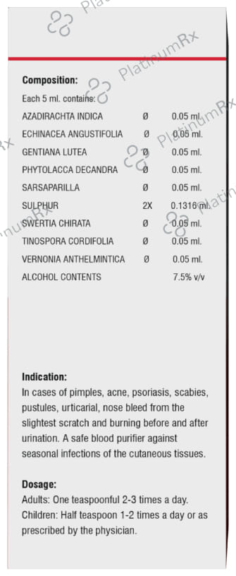 LDD Bioscience Sarsa Pure Blood Purifier Syrup 200 ml