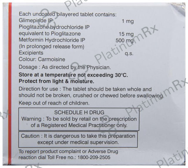 Gluconorm PG 1/500/15mg Tablet PR 15s