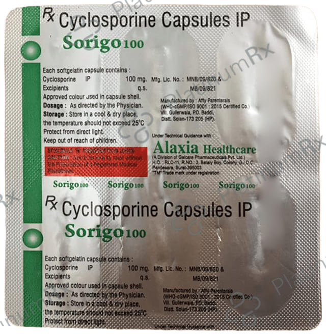 Sorigo 100mg Capsule 6s