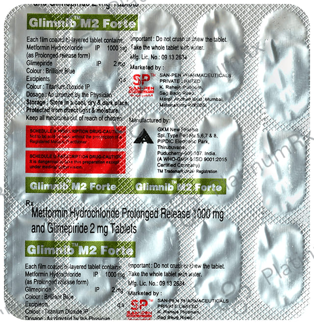 Glimnib M2/1000mg Forte Tablet PR 15s