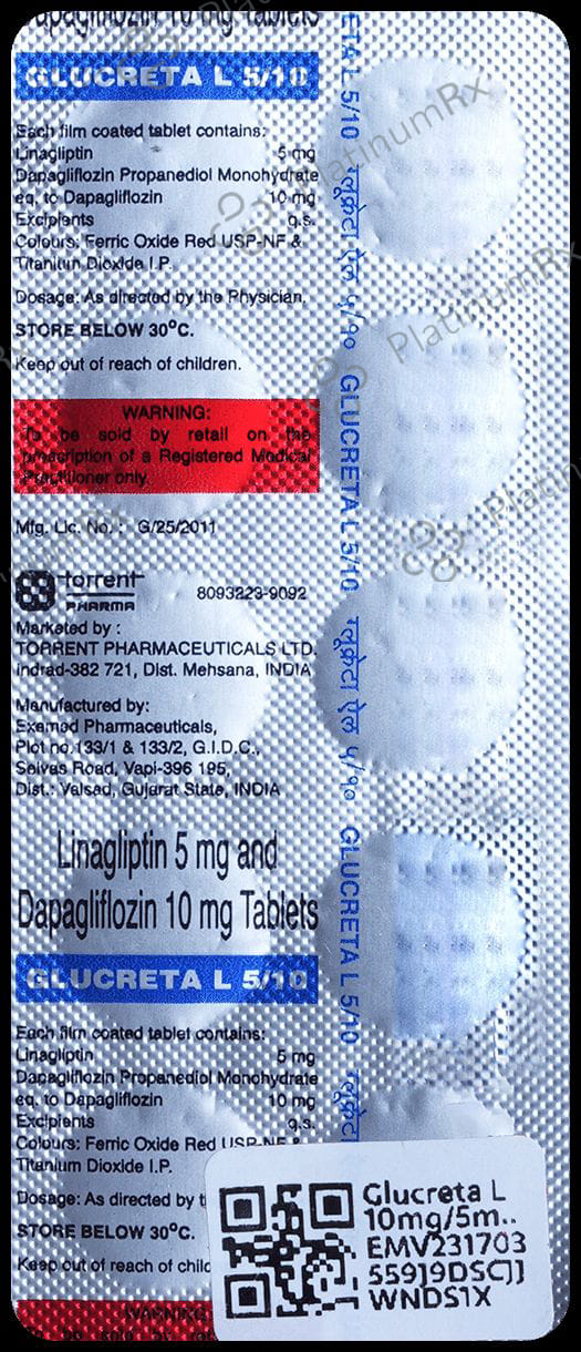 Glucreta L 10/5mg Tablet 10s