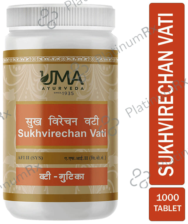 Uma Ayurveda Sukhvirechan Vati 1000 tablets