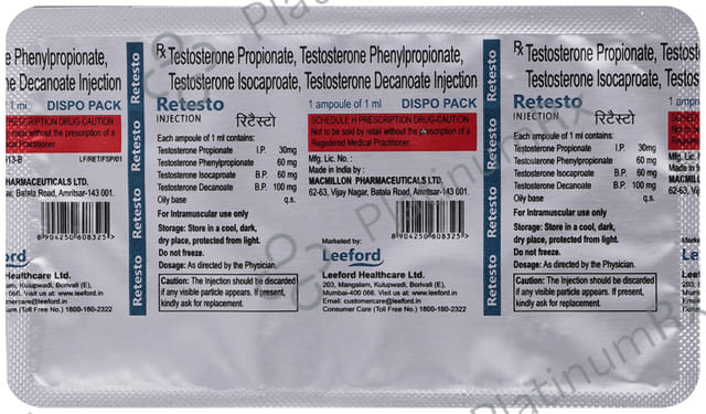 Retesto 250mg Injection 1ml