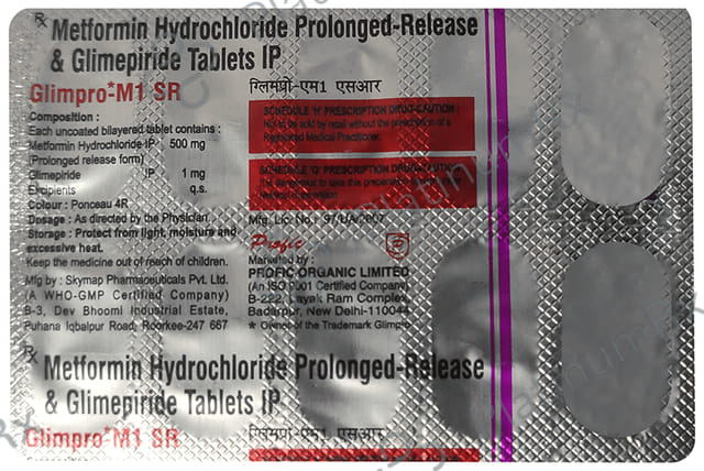 Glimpro M1/500mg SR Tablet 10s