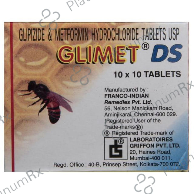 Glimet DS 5/500mg Tablet 10s