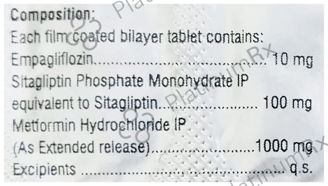 Glura Trio 10/1000mg Tablet 10s