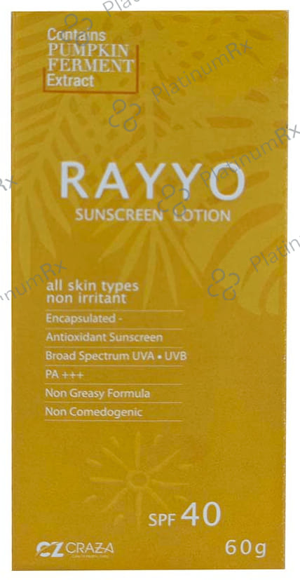Rayyo SPF 40 Sunscreen Lotion 60gm